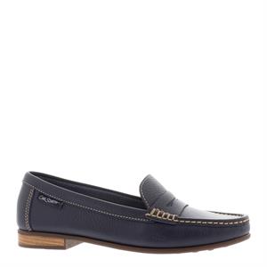 Carl Scarpa Verlie Leather Penny Loafers Navy